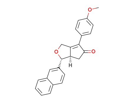 (-)-(R,R)-6-(4-methoxy-phenyl)-3-naphthalen-2-yl-3a,4-dihydro-1H,3H-cyclopenta[c]furan-5-one