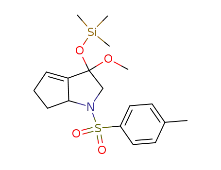 1,2,3,5,6,6a-hexahydro-3-methoxy-1-tosyl-3-(trimethylsilyloxy)cyclopenta[b]pyrrole
