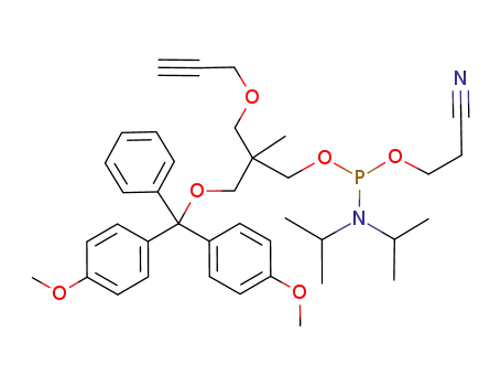 1-O-(4,4'-dimethoxytrityl)-2-propargyloxymethyl-2-methyl-3-O-[(2-cyanoethyl)-N,N-diisopropylphosphoramidite]-1,3-propanediol