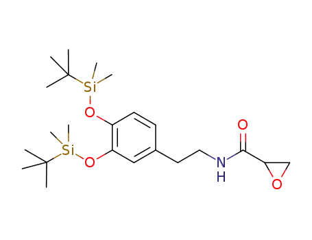 Molecular Structure of 1047684-30-9 (N-[O,O'-di-(tert-butyl-dimethylsilyl)dopaminyl]-glycidamide)