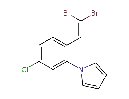 Molecular Structure of 1146543-28-3 (1-[5-chloro-2-(2,2-dibromo-vinyl)-phenyl]-1H-pyrrole)