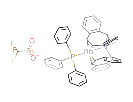 (rhodium(I))[(5H-dibenzo[a,d]cyclohepten-5-yl)2N(methyl)](PPh<sub>3</sub>) triflate