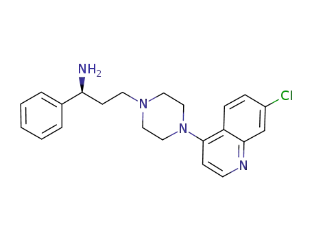 Molecular Structure of 1114997-13-5 ((S)-3-(4-(7-chloroquinolin-4-yl)piperazin-1-yl)-1-phenylpropan-1-amine)