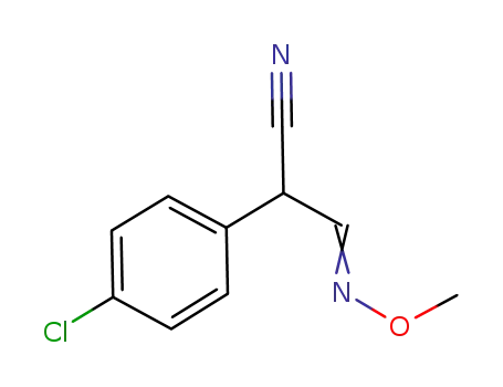 Molecular Structure of 1013061-60-3 (2-(4-CHLOROPHENYL)-3-(METHOXYIMINO)PROPANENITRILE)