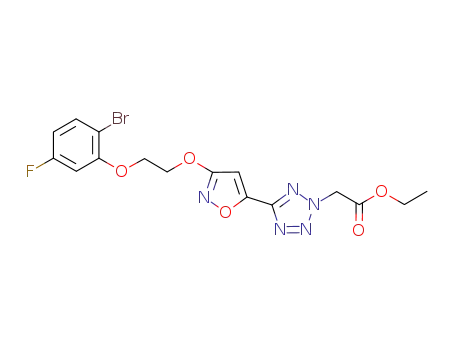 ethyl (5-{3-[2-(2-bromo-5-fluorophenoxy)ethoxy]isoxazol-5-yl}-1H-tetrazol-1-yl)acetate