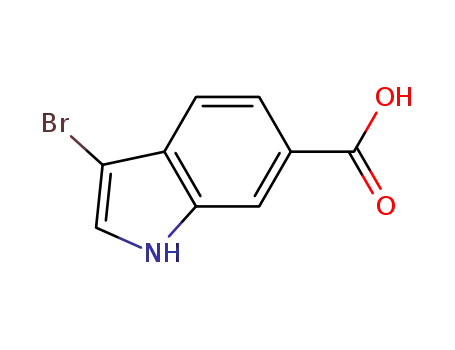 Molecular Structure of 219508-19-7 (3-BROMO-1H-INDOLE-6-CARBOXYLIC ACID)