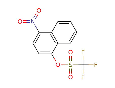 Molecular Structure of 212057-67-5 (4-nitronaphthalen-1-yl trifluoromethanesulfonate)