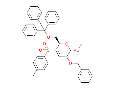 methyl 2-O-benzyl-3,4-dideoxy-4-(4-methylphenyl)sulfonyl-6-O-triphenylmethyl-α-D-erythro-hex-3-enopyranoside