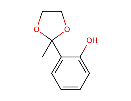 Molecular Structure of 89723-40-0 (Phenol, 2-(2-methyl-1,3-dioxolan-2-yl)-)