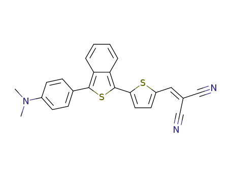 Molecular Structure of 876745-03-8 (Propanedinitrile,
[[5-[3-[4-(dimethylamino)phenyl]benzo[c]thien-1-yl]-2-thienyl]methylene]-)