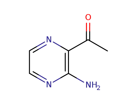 Molecular Structure of 121246-93-3 (Ethanone, 1-(3-aminopyrazinyl)- (9CI))