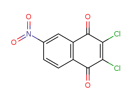 Molecular Structure of 29284-76-2 (2,3-DICHLORO-6-NITRO-1,4-NAPHTHOQUINONE)