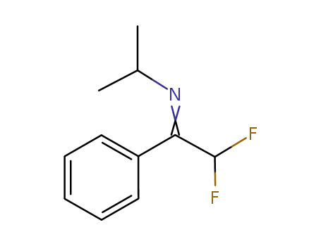 Molecular Structure of 914801-74-4 (N-(2,2-difluoro-1-phenylethylidene)isopropylamine)