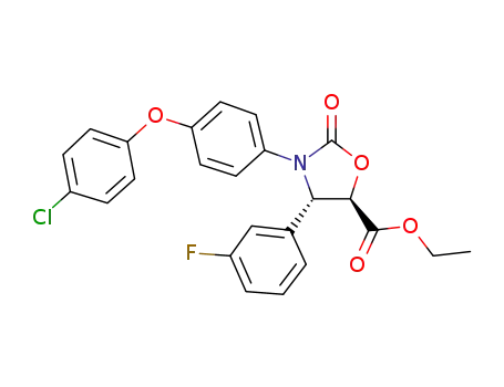 (4S,5R)-ethyl 3-(4-(4-chlorophenoxy)phenyl)-4-(3-fluorophenyl)-2-oxooxazolidine-5-carboxylate