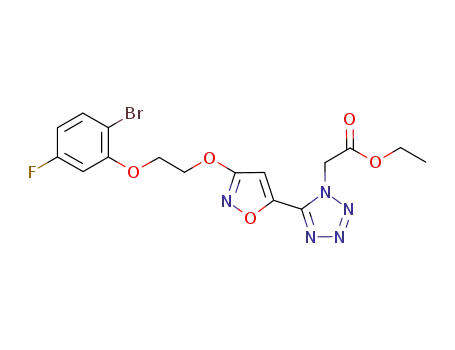 ethyl (5-{3-[2-(2-bromo-5-fluorophenoxy)ethoxy]isoxazol-5-yl}-1H-tetrazol-1-yl)acetate