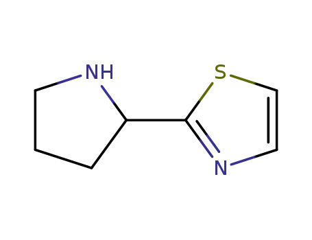 Molecular Structure of 524674-17-7 (2-(2-PYRROLIDINYL)-1,3-THIAZOLE)