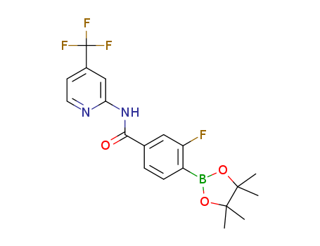 3-fluoro-4-(4,4,5,5-tetramethyl-1,3,2-dioxaborolan-2-yl)-N-(4-(trifluoromethyl)pyridin-2-yl)benzamide