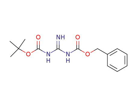 Molecular Structure of 194985-14-3 (Carbamic acid, [[[(1,1-dimethylethoxy)carbonyl]amino]iminomethyl]-,
phenylmethyl ester)