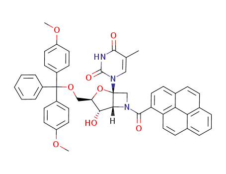(1R,3R,4S,5R)-3-(4,4'-dimethoxytrityloxymethyl)-4-hydroxy-6-N-(pyren-1-ylcarbonyl)-1-(thymin-1-yl)-6-aza-2-oxabicyclo[3.2.0]heptane