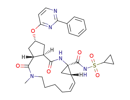 cyclopropanesulfonic acid [13-methyl-2,14-dioxo-17-(2-phenylpyrimidin-4-yloxy)-3,13-diaza-tricyclo[13.3.0.0*4,6*]octadec-7-ene-4-carbonyl]-amide