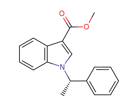 Molecular Structure of 1030593-94-2 (methyl 1-((S)-1-phenylethyl)-1H-indole-3-carboxylate)