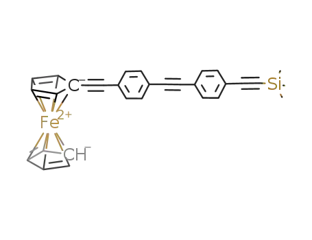 (C<sub>5</sub>H<sub>5</sub>)Fe(C<sub>5</sub>H<sub>4</sub>(CCC<sub>6</sub>H<sub>4</sub>)2CCSi(CH<sub>3</sub>)3)