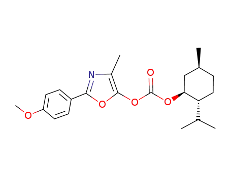 Molecular Structure of 1017848-52-0 ((S)-menthyl 2-(4-methoxyphenyl)-4-methyloxazol-5-yl carbonate)