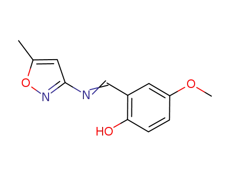Molecular Structure of 415715-07-0 (4-methoxy-2-[(5-methyl-3-isoxazolyl)imino]methylphenol)