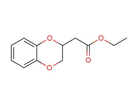 Molecular Structure of 51263-60-6 (1,4-Benzodioxin-2-acetic acid, 2,3-dihydro-, ethyl ester)