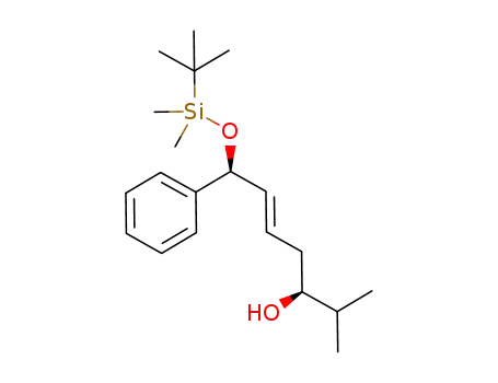 Molecular Structure of 1167535-33-2 ((3S,5E,7S)-7-{[tert-butyl(dimethyl)silyl]oxy}-2-methyl-7-phenylhept-5-en-3-ol)