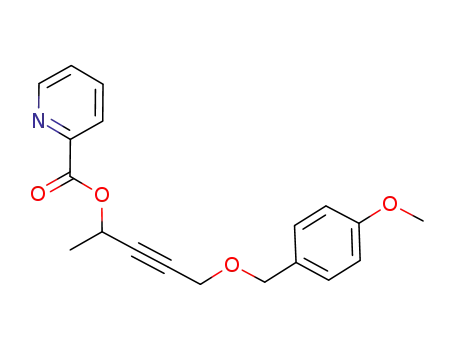 Molecular Structure of 1189125-38-9 (5-(4-methoxybenzyloxy)-3-pentyn-2-yl pyridine-2-carboxylate)