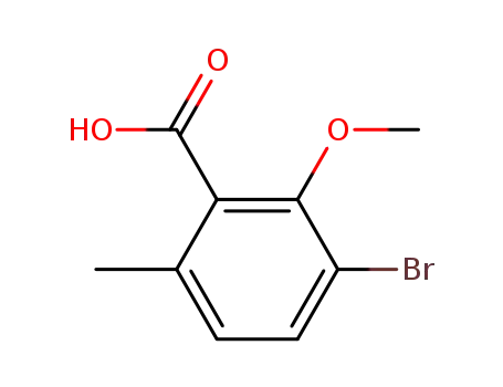 Molecular Structure of 681467-88-9 (3-bromo-2-methoxy-6-methylbenzoic acid)