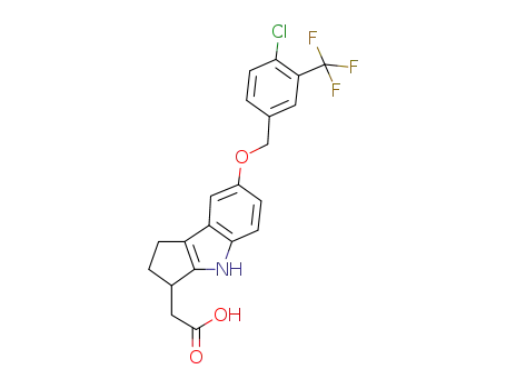 2-(7-(4-chloro-3-(trifluoromethyl)benzyloxy)-1,2,3,4-tetrahydrocyclopenta[b]indol-3-yl)acetic acid