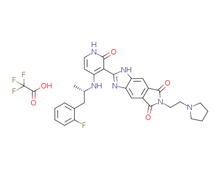 2-(4-{[(1S)-2-(2-fluorophenyl)-1-methylethyl]amino}-2-oxo-1,2-dihydropyridin-3-yl)-6-(2-pyrrolidin-1-ylethyl)imidazo[4,5-f]isoindole-5,7(1H,6H)-dione trifluoroacetate