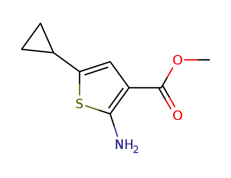 3-Thiophenecarboxylicacid,2-amino-5-cyclopropyl-,methylester(9CI)