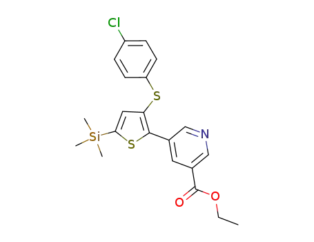 ethyl 5-[3-[(4-chlorophenyl)thio]-5-(trimethylsilyl)-2-thienyl]nicotinate