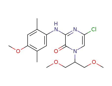 5-chloro-3-(4-methoxy-2,5-dimethylphenylamino)-1-[2-methoxy-1-(methoxymethyl)ethyl]pyrazin-2(1H)-one