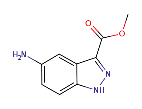 Molecular Structure of 660411-95-0 (5-Amino-1H-indazole-3-carboxylic acid methyl ester)