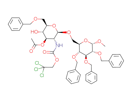 methyl 6-O-(3-O-acetyl-6-O-benzyl-2-deoxy-2-(2,2,2-trichloroethoxycarbonyl-amino)-β-D-glucopyranosyl)-2,3,4-tri-O-benzyl-α-D-glucopyranoside