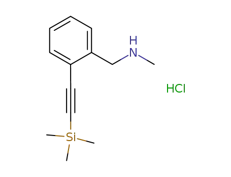 Molecular Structure of 1224048-29-6 (N-(2-((trimethylsilyl)ethynyl)benzyl)methylamine hydrochloride)