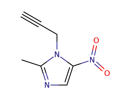Molecular Structure of 22927-54-4 (2?methyl?5?nitro?1?(prop?2?yn?1?yl)?1H?imidazole)
