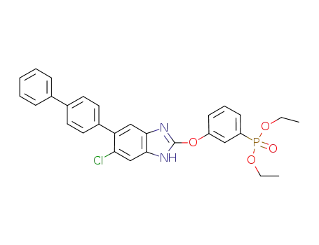 diethyl ((5-(biphenyl-4-yl)-6-chloro-1H-benzimidazol-2-yl)oxy)phenyl-3-phosphonate