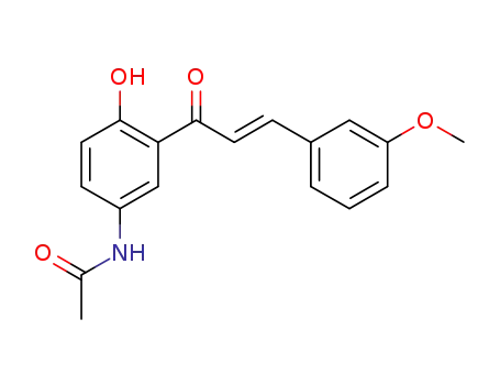 Molecular Structure of 1245282-55-6 ((E)-N-(4-hydroxy-3-(3-(3-methoxyphenyl)acryloyl)phenyl) acetamide)