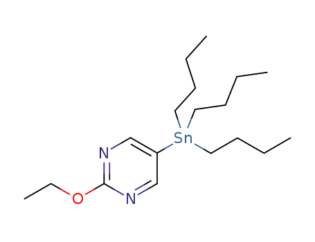Molecular Structure of 1025746-10-4 (2-ETHOXY-5-(TRIBUTYLSTANNYL)PYRIMIDINE)