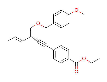 ethyl (S,E)-4-[3-((4-methoxybenzyloxy)methyl)hex-4-en-1-ynyl]benzoate
