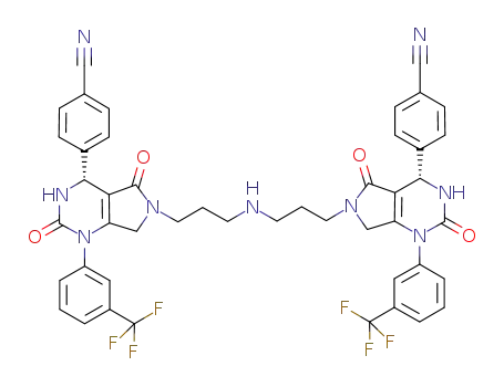 C<sub>46</sub>H<sub>37</sub>F<sub>6</sub>N<sub>9</sub>O<sub>4</sub>