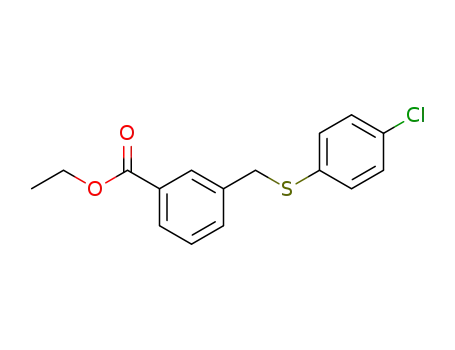 Benzoic acid, 3-[[(4-chlorophenyl)thio]methyl]-, ethyl ester