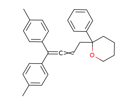 2-(4,4-di-(p-tolyl)buta-2,3-dienyl)-2-phenyl-tetrahydro-2H-pyran