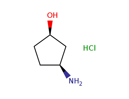 Molecular Structure of 1279032-31-3 ((1R,3S)-3-Aminocyclopentanol hydrochloride)
