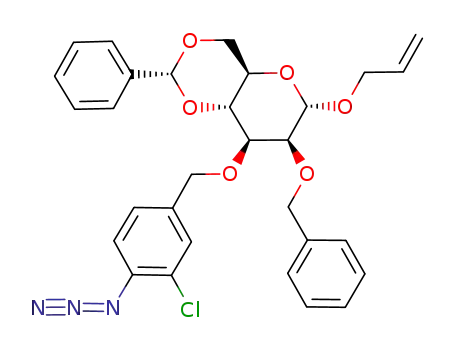 allyl 3-O-(4-azido-3-chlorobenzyl)-4,6-O-benzylidene-2-O-benzyl-α-D-mannopyranoside